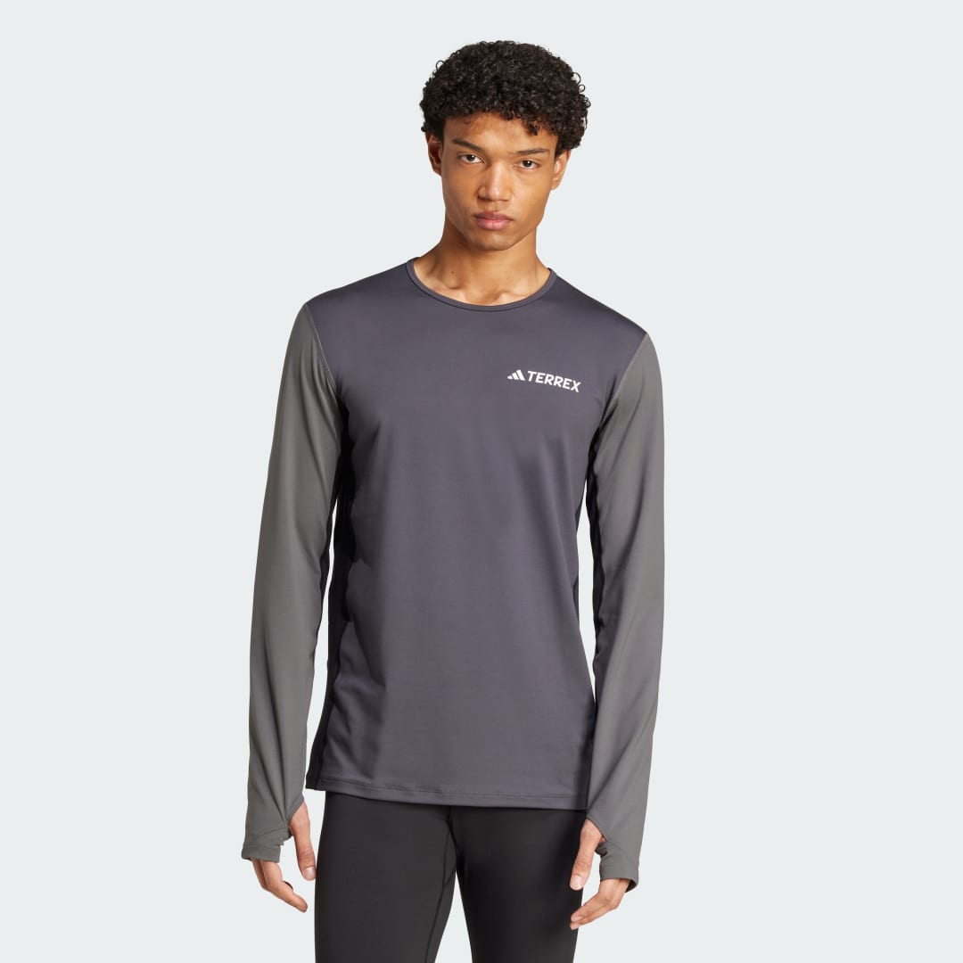 Tričko adidas Performance Long Sleeve Base Layer Tee Šedá | JC8198, 0