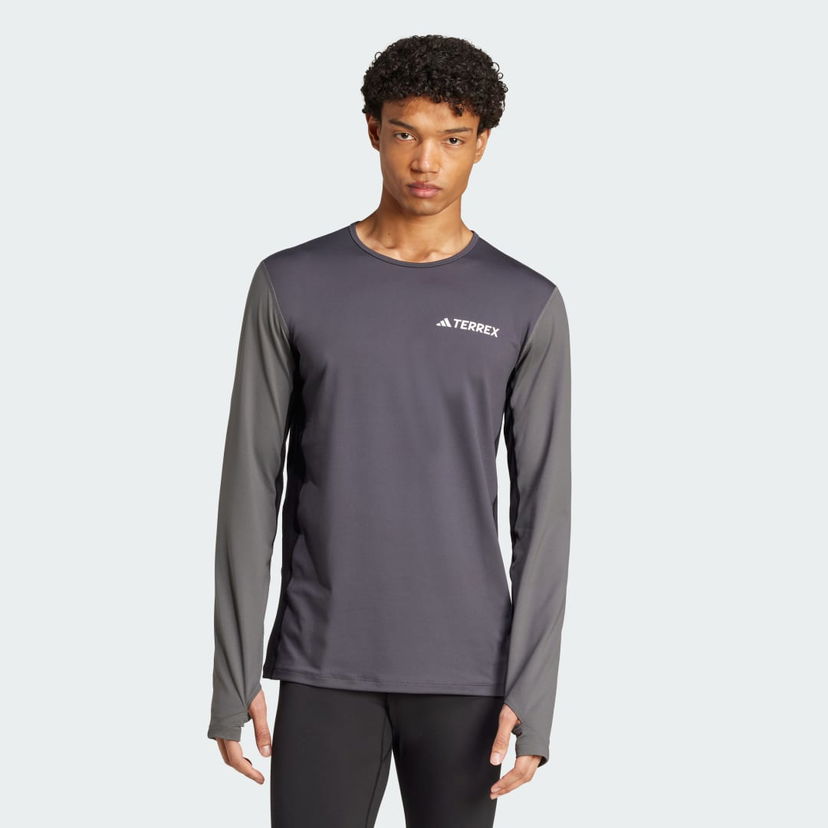 Tričko adidas Performance Long Sleeve Base Layer Tee Šedá | JC8198