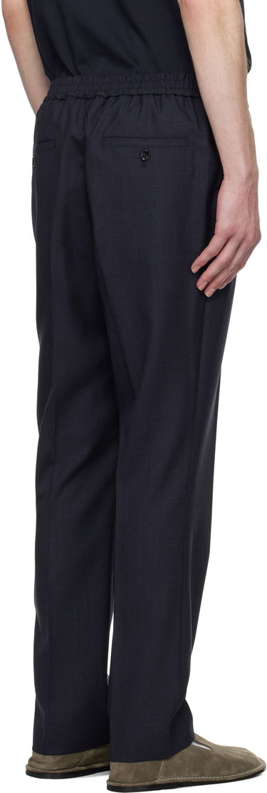 Nohavice AMI AMI Paris Elasticated Waist Trousers Navy | HTR226.WV0043, 2