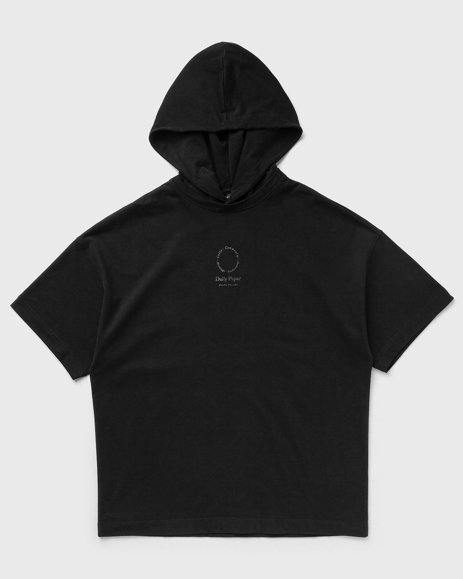 Mikina DAILY PAPER FAYA PILLARS SS HOODIE Čierna | 2421177, 0