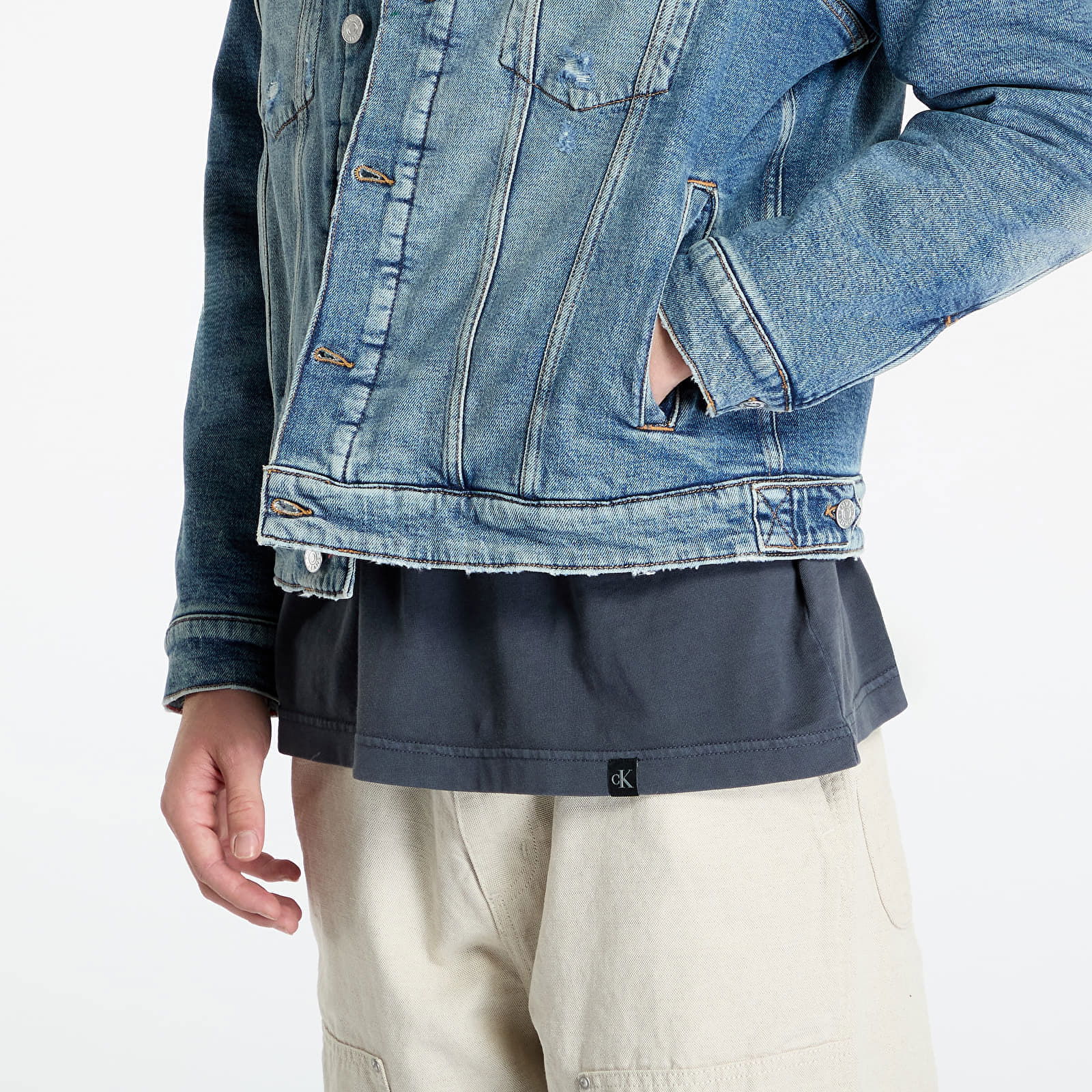 Ryan Teddy Regular Trucker Jacket Denim