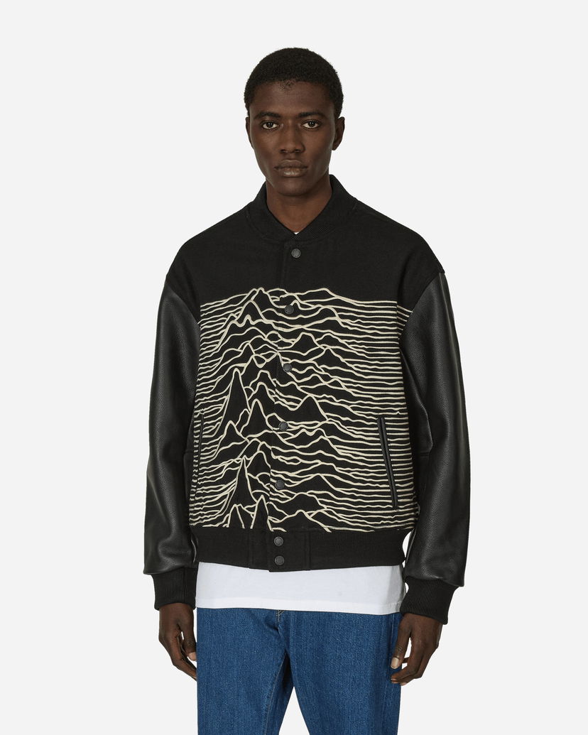 Bunda Pleasures Joy Division Unknown Varsity Jacket Black Čierna | P24JD008 BLACK