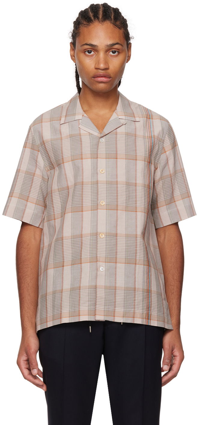 Košeľa Paul Smith Paul Smith Signature Stripe Short Sleeve Shirt Béžová | M1R-905U-J01745, 0