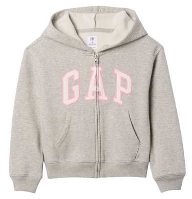 Mikina GAP Hooded Full-Zip Logo Sweatshirt Šedá | 590786-00, 1