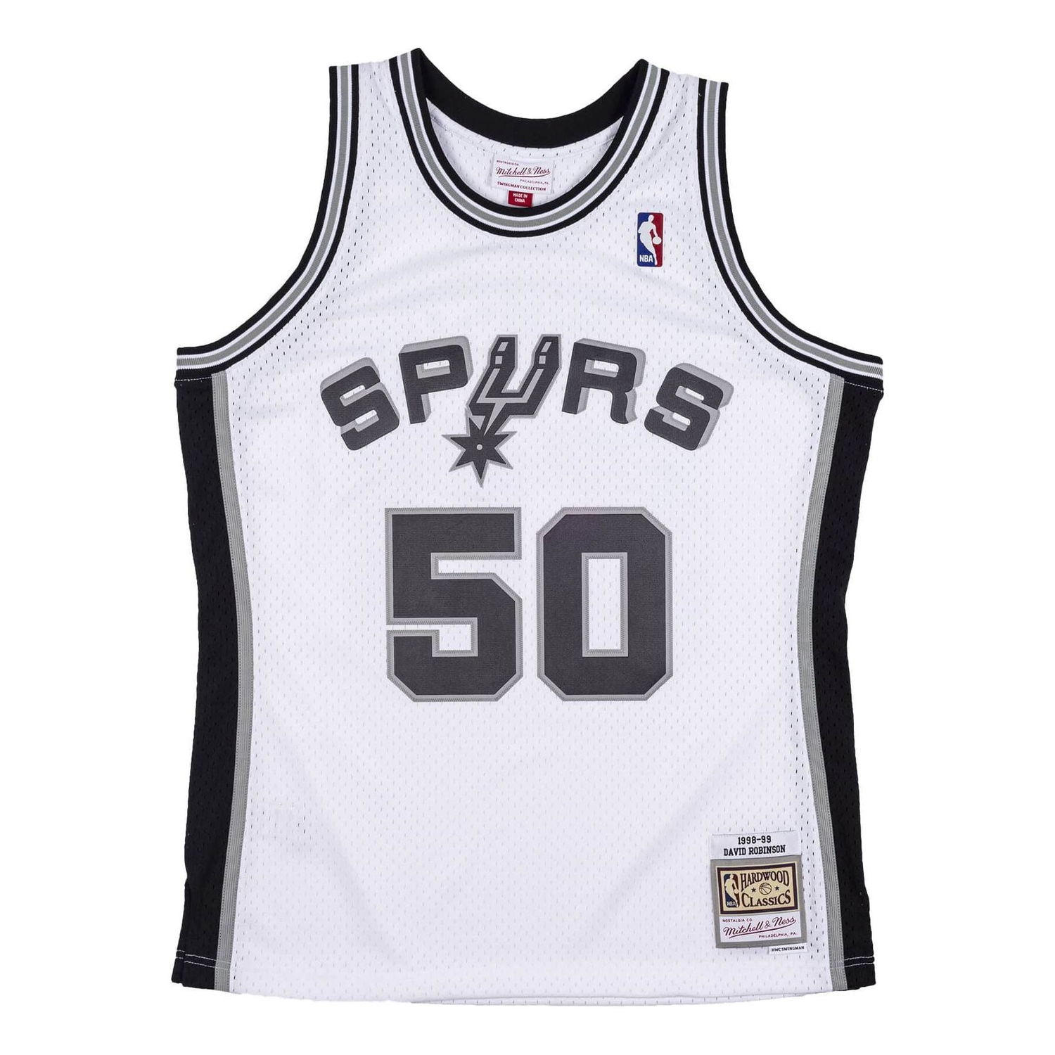 Dres Mitchell & Ness NBA San Antonio Spurs 1998-99 David Robinson 50 Swingman Jersey Biela | SMJYCP19248-SASWHIT98DRB, 0