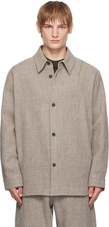 Košeľa Studio Nicholson Studio Nicholson Deck Wool Shirt Béžová | DECK SNM - 1296, 0