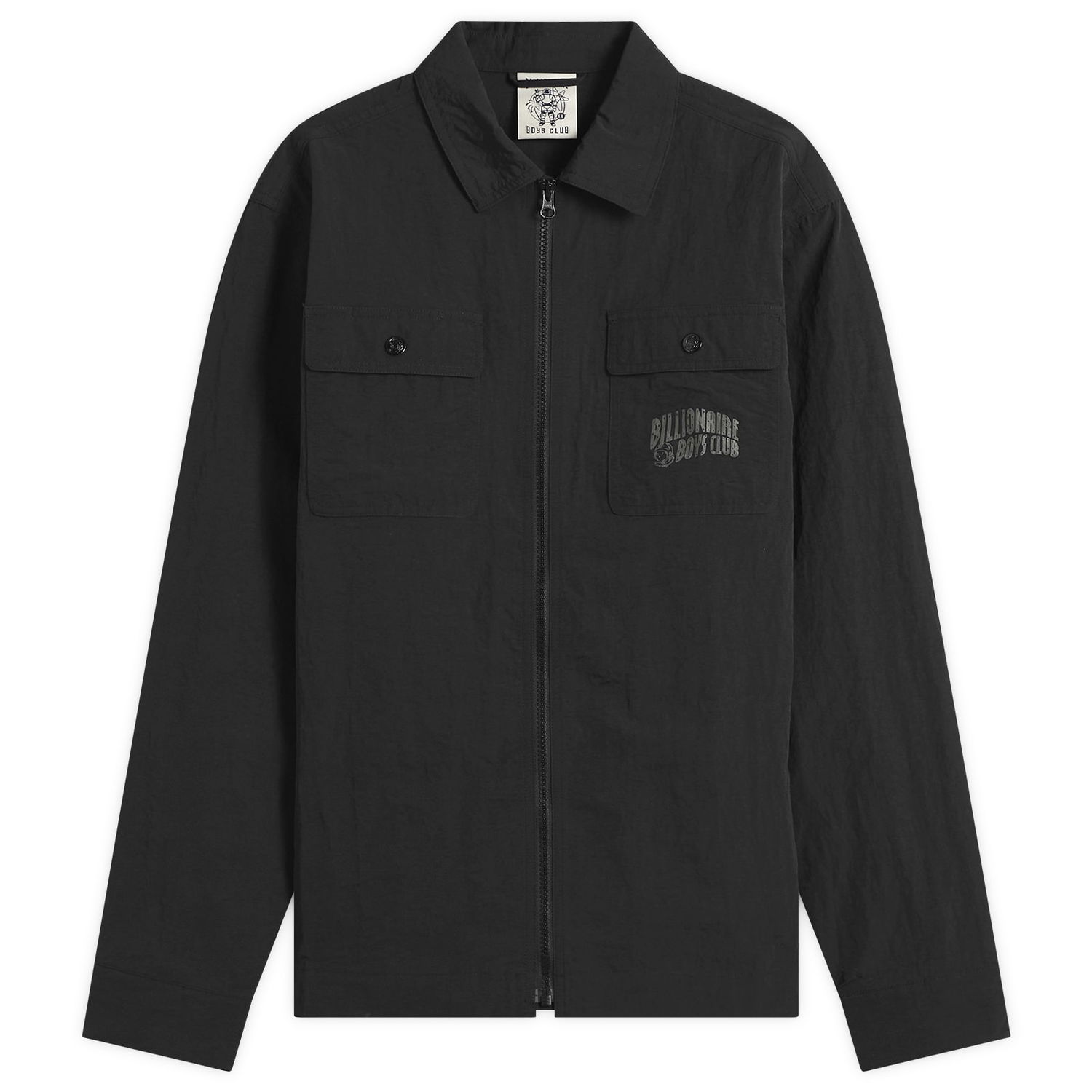 Košeľa BILLIONAIRE BOYS CLUB Men's Arch Logo Nylon Overshirt, Size Large Čierna | B25307-BLK, 1