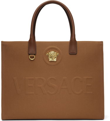 Tote bag Versace Versace 'La Medusa' Canvas Large Tote Hnedá | 1004741_1A03095_1NF0V, 0