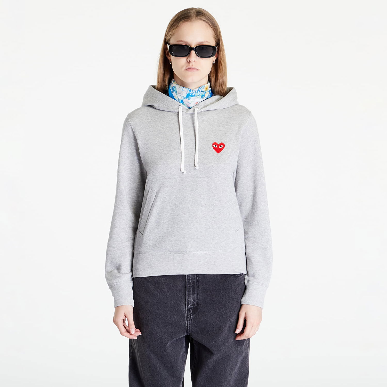 Mikina Comme des Garçons PLAY Hoodie Šedá | AZT169-051-1 grey, 0
