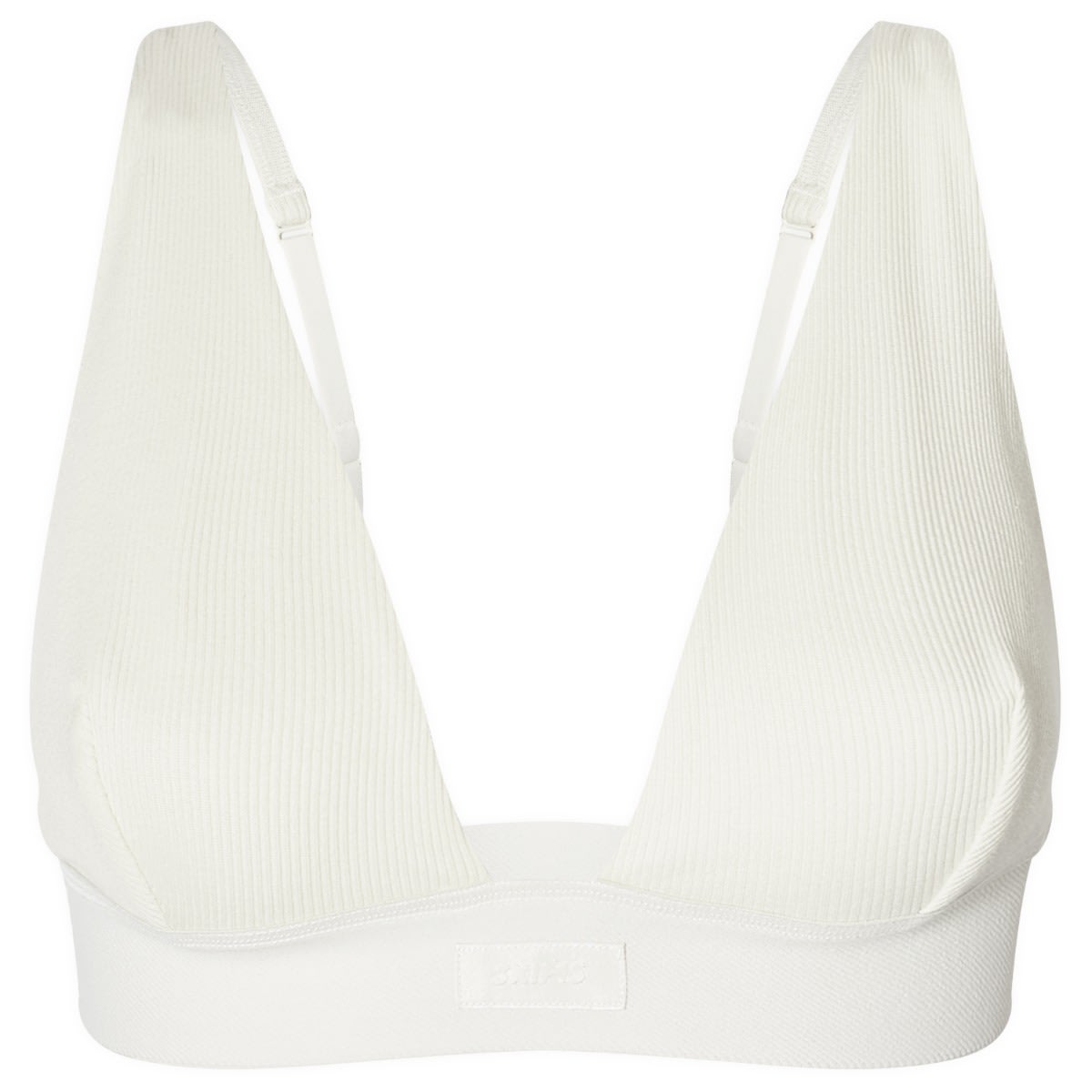 Podprsenka SKIMS Rib Plunge Bralette Biela | BR-PLG-0037-BN, 1