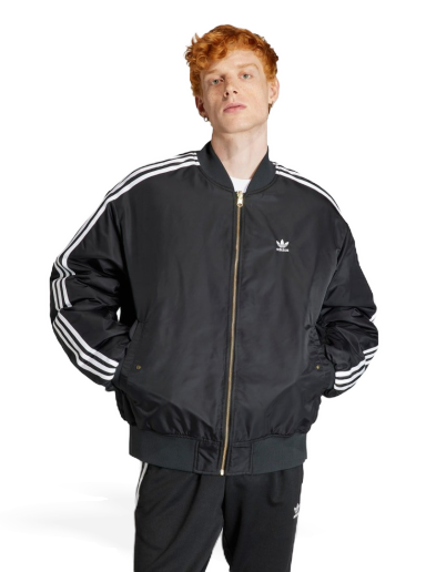 Bunda adidas Originals Oversized Reversible Bomber Jacket Čierna | IW3641