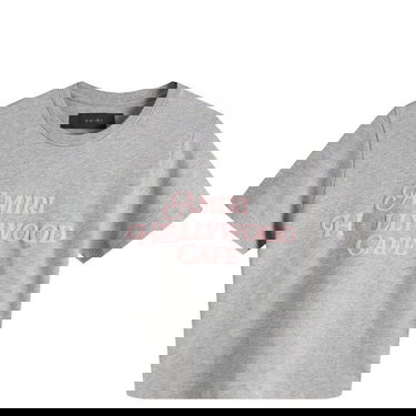 Crop Top AMIRI Amiri Hollywood Cafe Baby T-Shirt Šedá | AWJYTE1052, 1