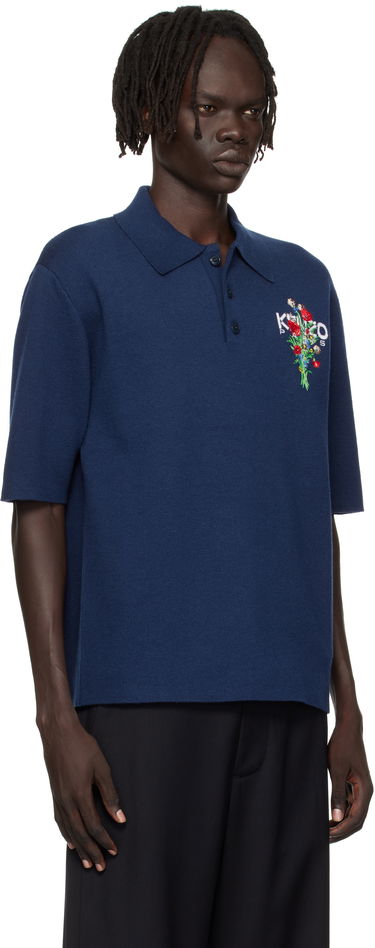 Polo tričko KENZO Kenzo 'KENZO Archive Bouquet' Embroidered Polo Shirt Navy | FF65PO7633BG, 1