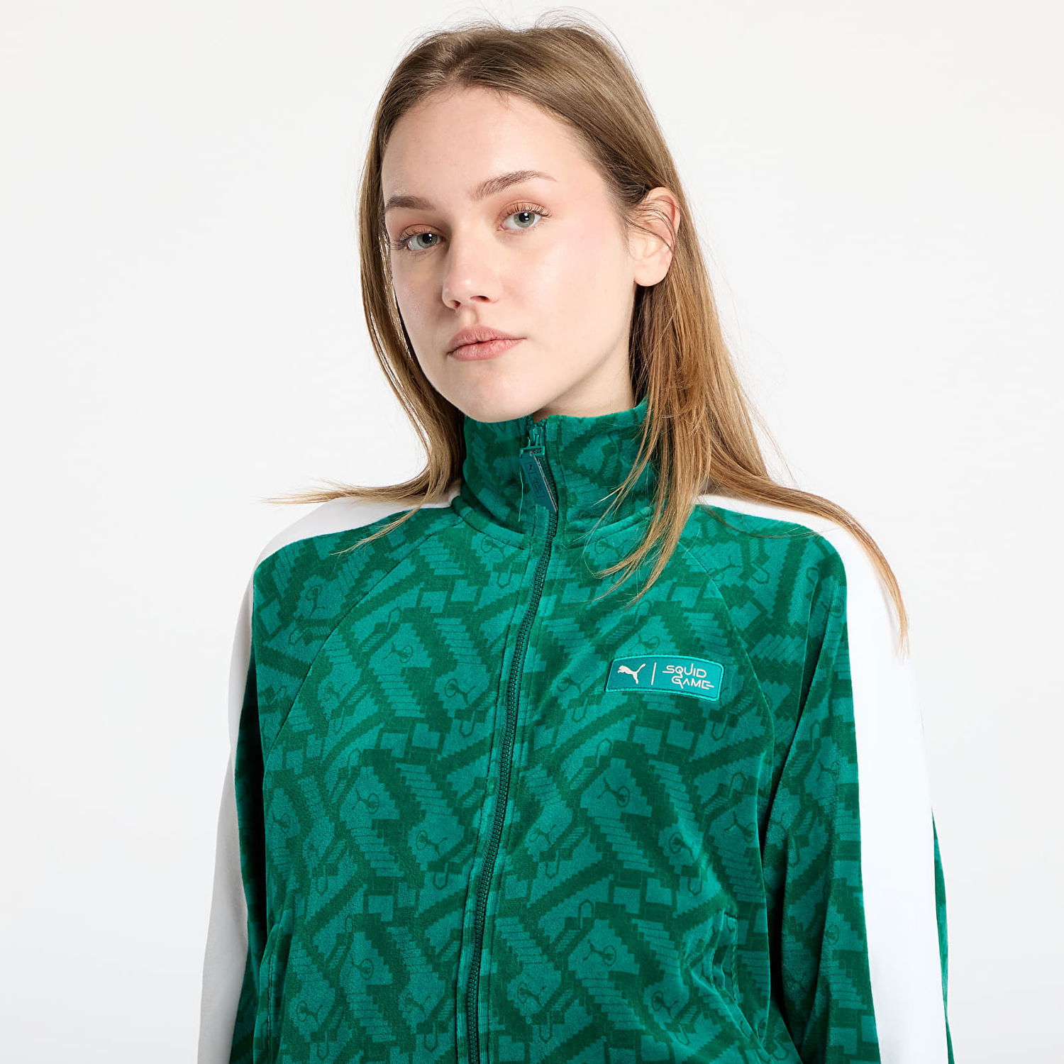Mikina Puma Squid Game x T7 Iconic Track Jacket Zelené | 62743286, 1
