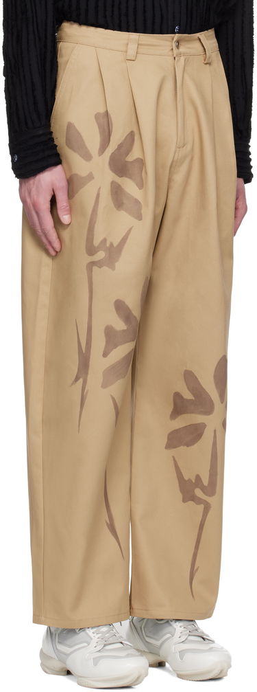 Nohavice Collina Strada Collina Strada Catchfly Print Trousers Béžová | XX6042, 1