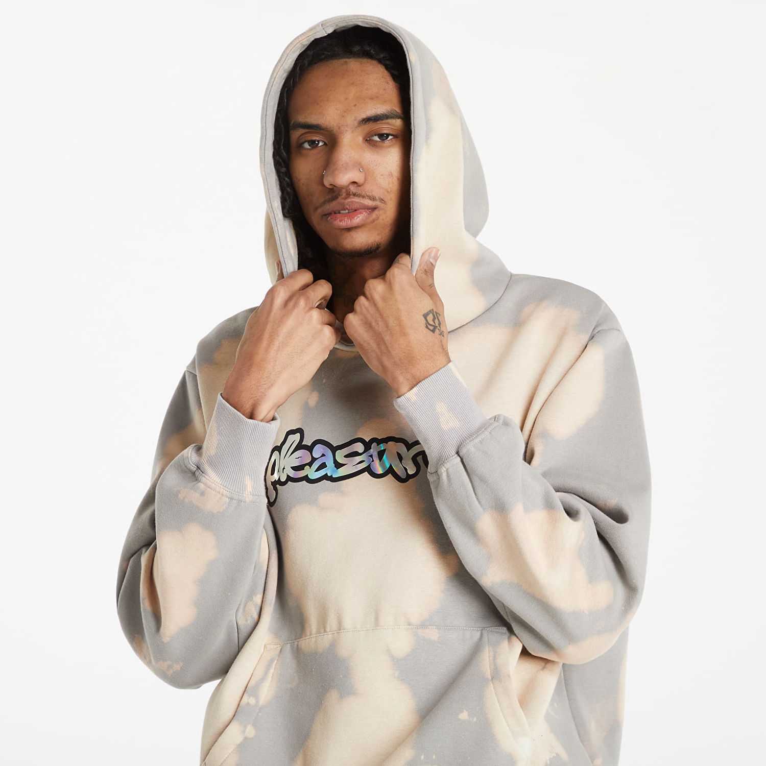 Mikina Pleasures Decay Hoodie Béžová | P22SP029 bleach, 0
