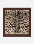 Leopard-print Twill Scarf 90x90