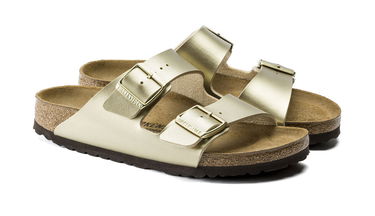 Tenisky a topánky Birkenstock Arizona Birko-Flor Gold Regular Fit Metalická | 1016110, 2