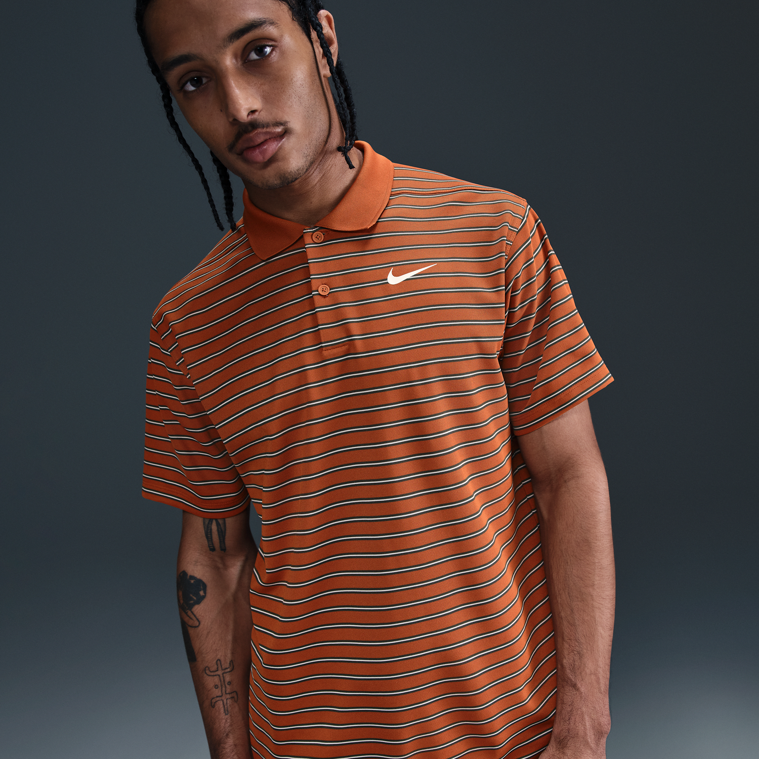 Polo tričko Nike Nike Dri-FIT Victory Striped Golf Polo Oranžová | DH0829-802, 0