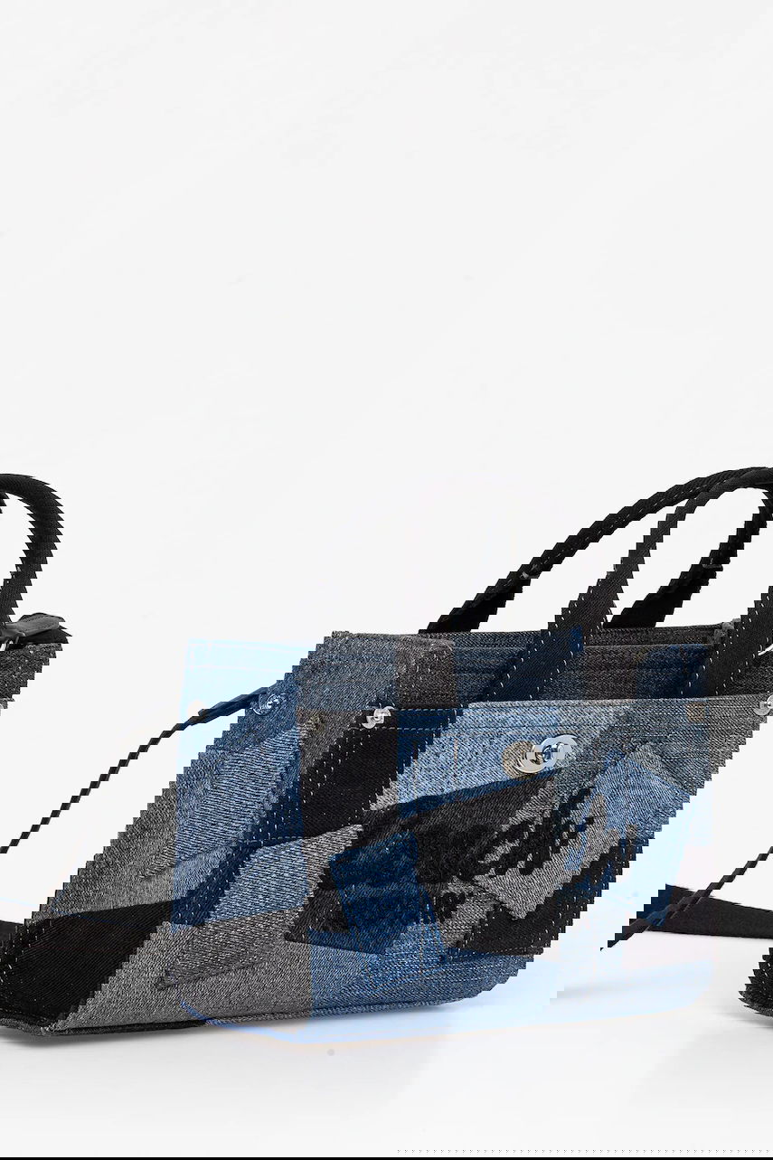 Tote bag Coach Coach Denim Patchwork Tote Bag Modrá | CAO32, 1