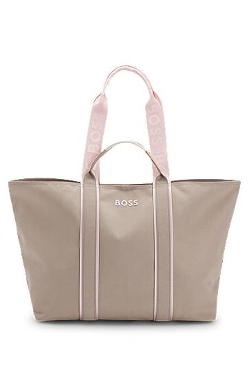 Tote bag BOSS BOSS Textured Tote Bag with Logo Straps Béžová | 50546461, 0