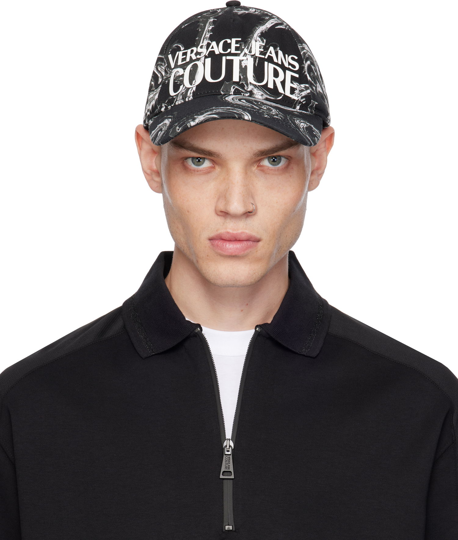 Šiltovka Versace Chromo Couture Logo Baseball Cap Čierna | E77GAZK10_EZG294, 0
