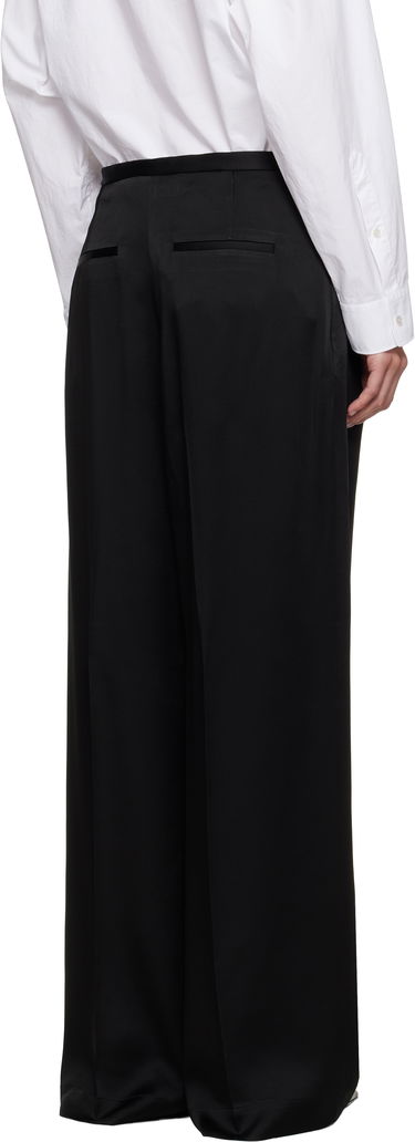 Nohavice Róhe Relaxed Drawstring Satin Trousers Čierna | 416-30-125, 2