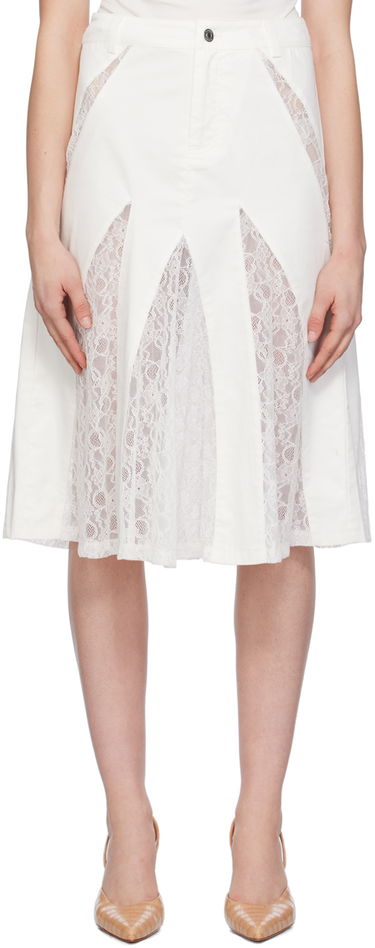 Sukňa Miaou Miaou Anita Lace Midi Skirt Biela | 4058SPSDOV, 0