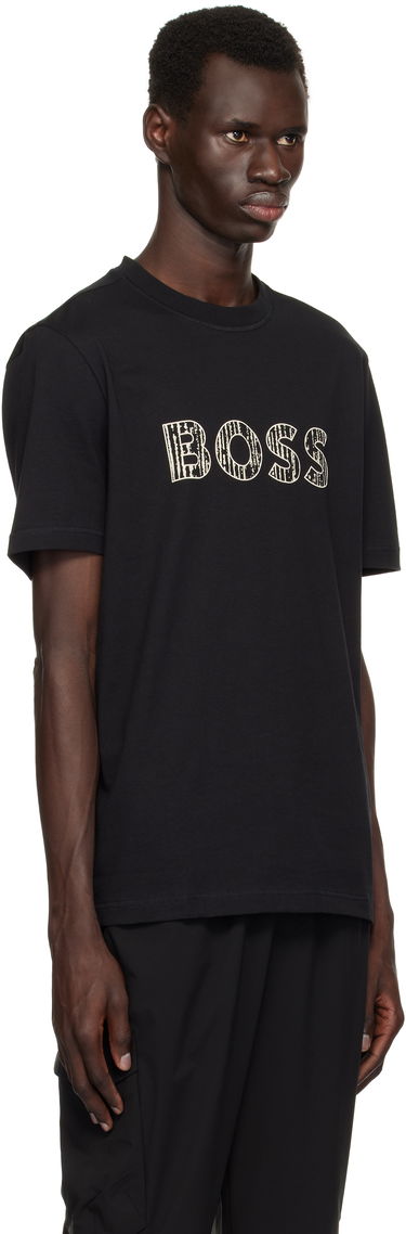 Tričko BOSS Printed Logo T-Shirt Čierna | 50534923, 1