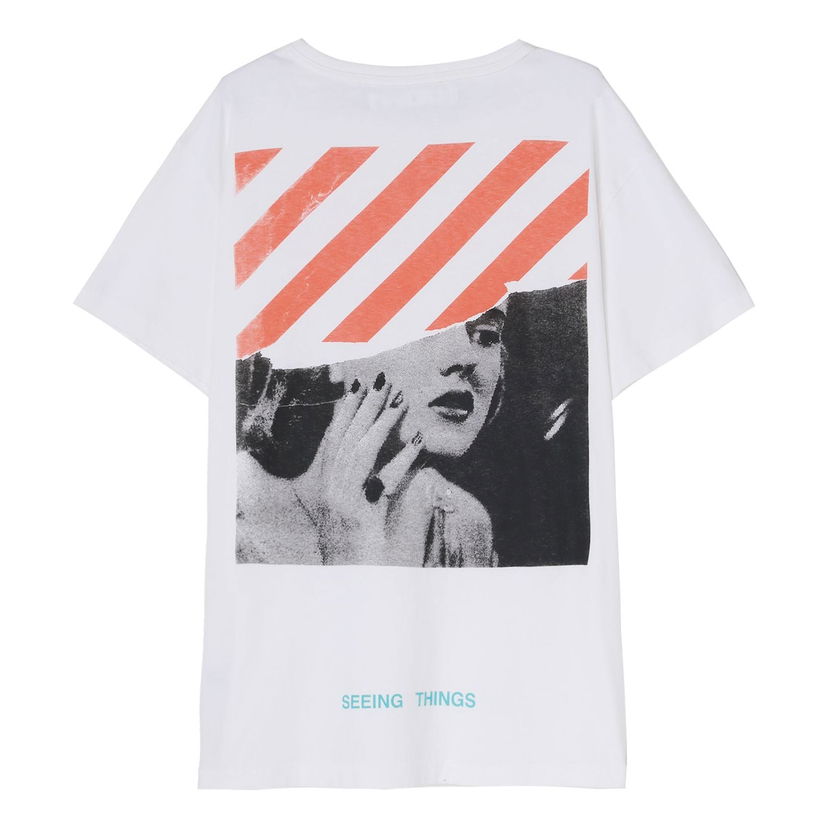Tričko Off-White Loose Fit Graphic T-Shirt Biela | OMAA002G20JER0010188