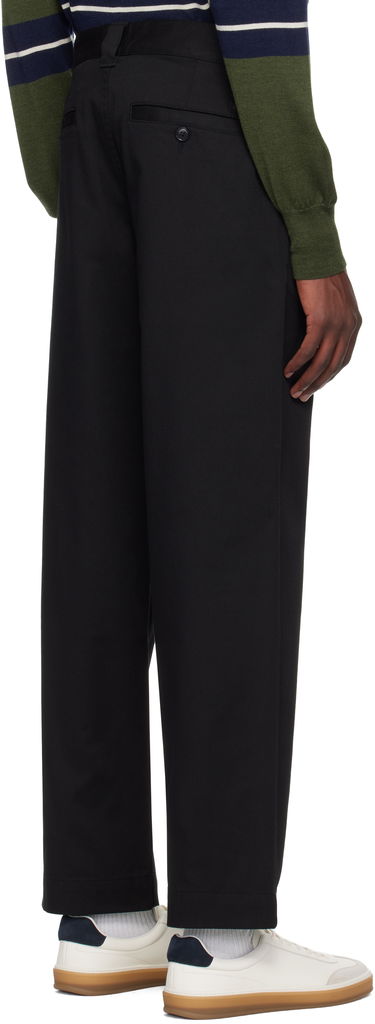 Nohavice BOSS BOSS Logo Patch Straight Leg Trousers Čierna | 50545304, 2