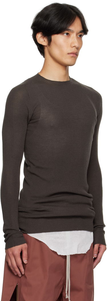 Sveter Rick Owens Rick Owens Concordians Ribbed Sweater Hnedá | RU02E1637 RIBM, 1