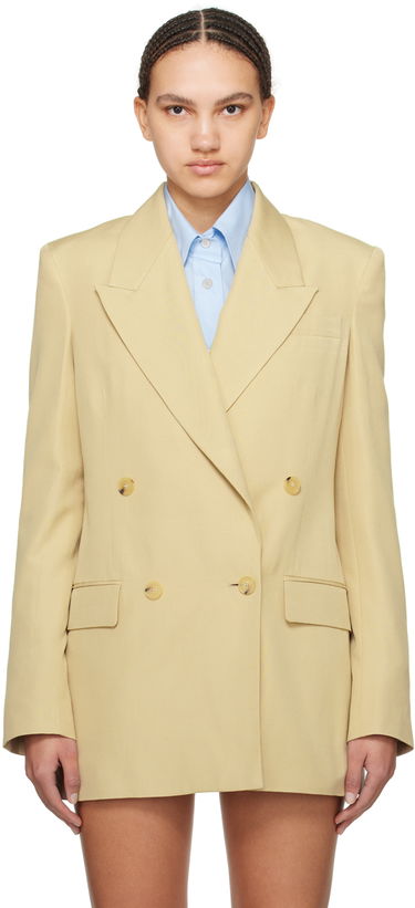 Bunda Stella McCartney Double-Breasted Blazer Žltá | 6500873DU701, 0