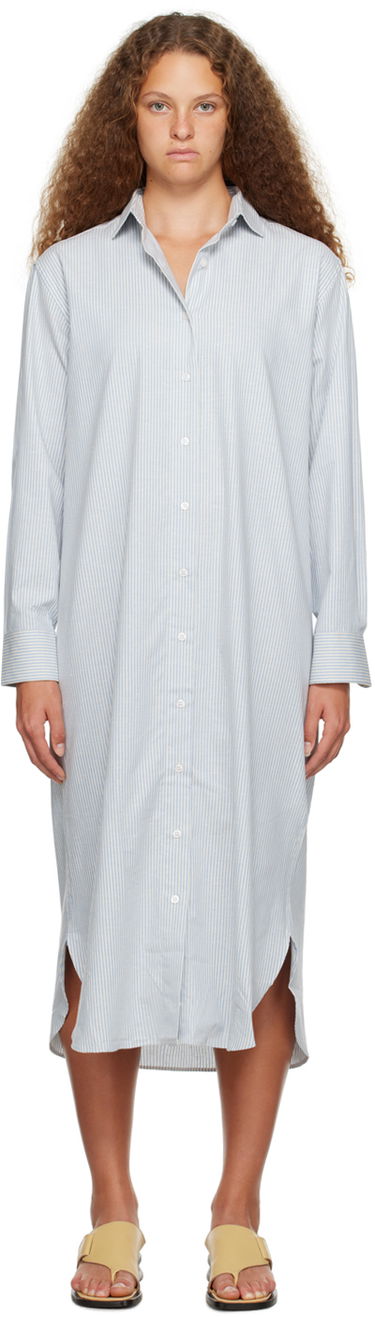 Šaty Baserange Ole Midi Shirt Dress Modrá | DROL-OC-000, 0