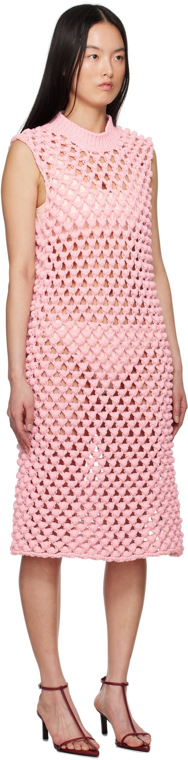 Šaty Jil Sander Jil Sander Sleeveless Crochet Midi Dress Ružová | J02CT0491_J19157, 1
