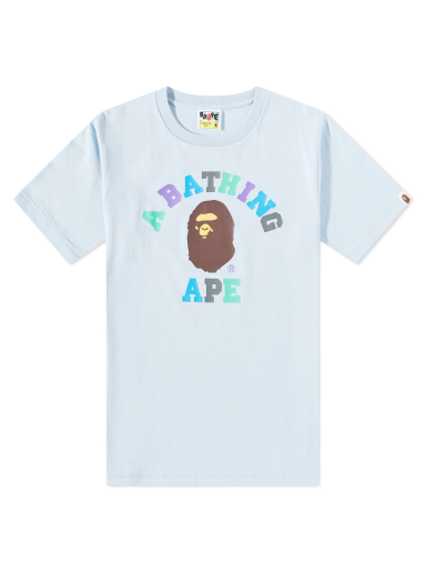 Tričko BAPE Colours College T-Shirt Sax Modrá | 001TEJ301016M-SAX