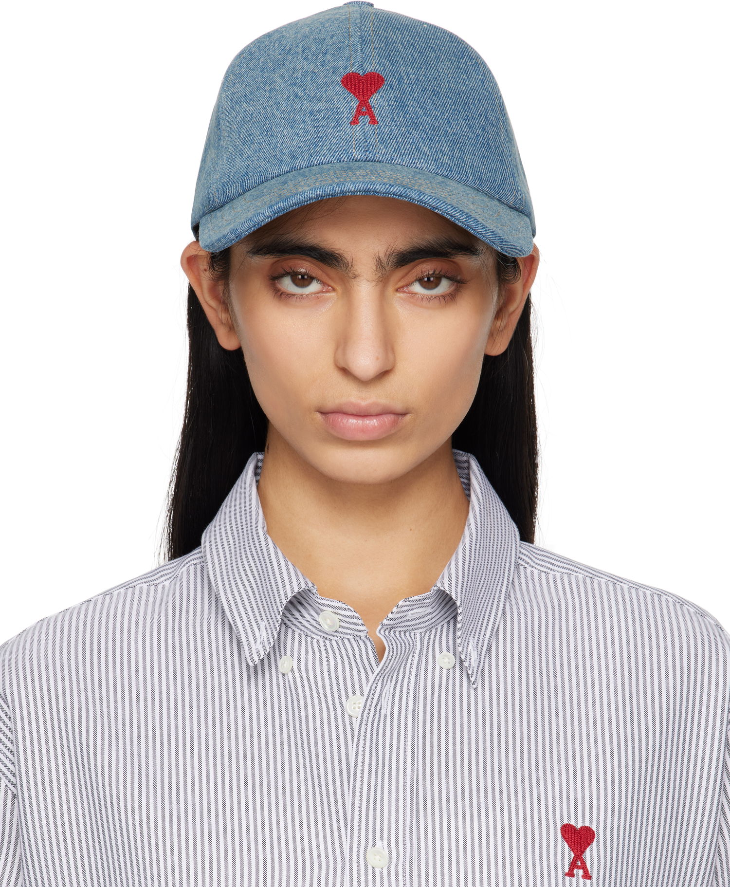 Šiltovka AMI AMI Paris Cotton Ami de Coeur Baseball Cap Modrá | UCP116.DE0046, 0