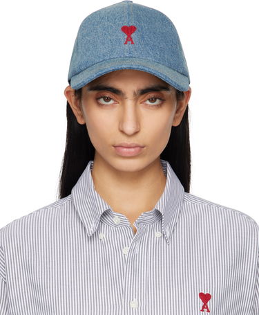 Šiltovka AMI AMI Paris Cotton Ami de Coeur Baseball Cap Modrá | UCP116.DE0046, 0
