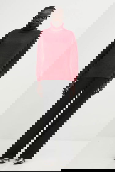 Sveter MAISON KITSUNÉ Merino Wool Comfort Turtleneck Vínová | PW00813KT1171, 5