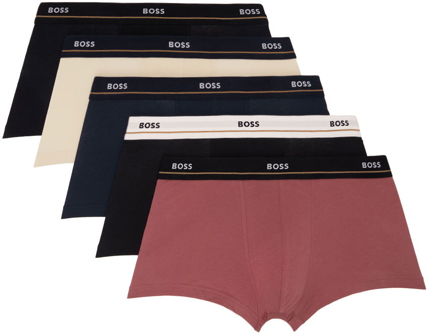 Flexstyle BOSS Five-Pack Multicolor Jacquard-Logo Boxers Rôznofarebný | 50517854, 0