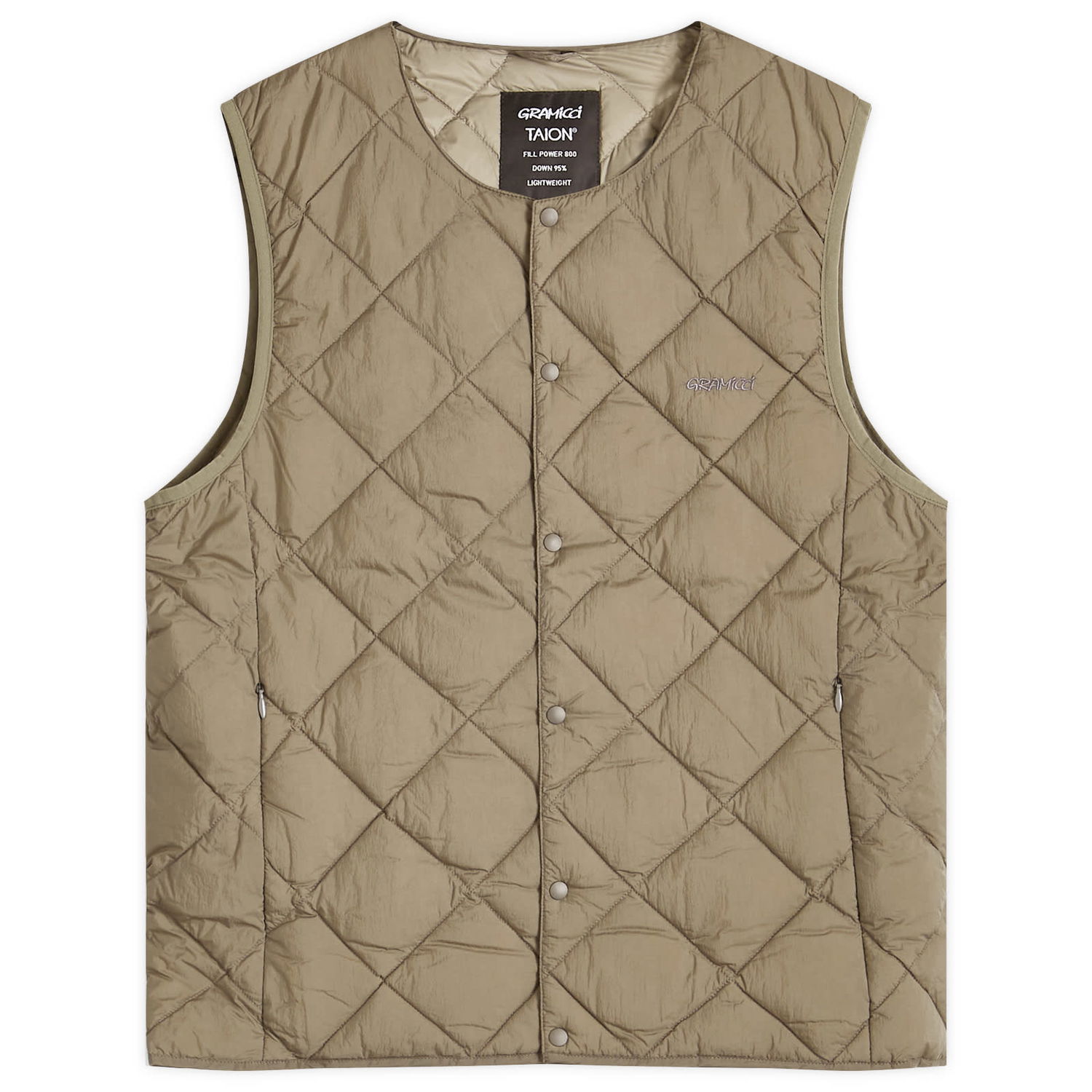Vesta GRAMICCI Taion x Inner Down Vest Béžová | G4FU-J100-TG-SGY, 0