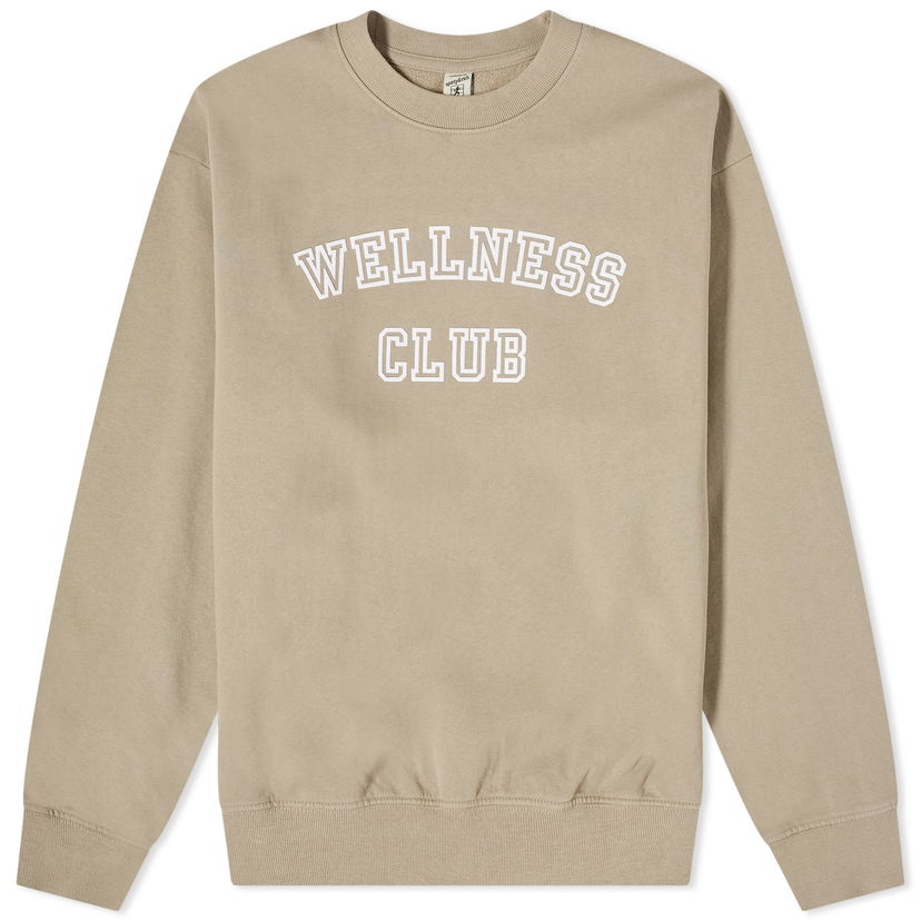 Sveter Sporty & Rich Wellness Club Flocked Crew Sweat Béžová | CRAW2340EL