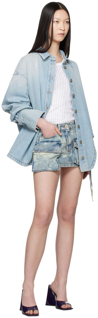 Sukňa The Attico Attico Fay Denim Miniskirt Modrá | 248WCS136 D090, 3