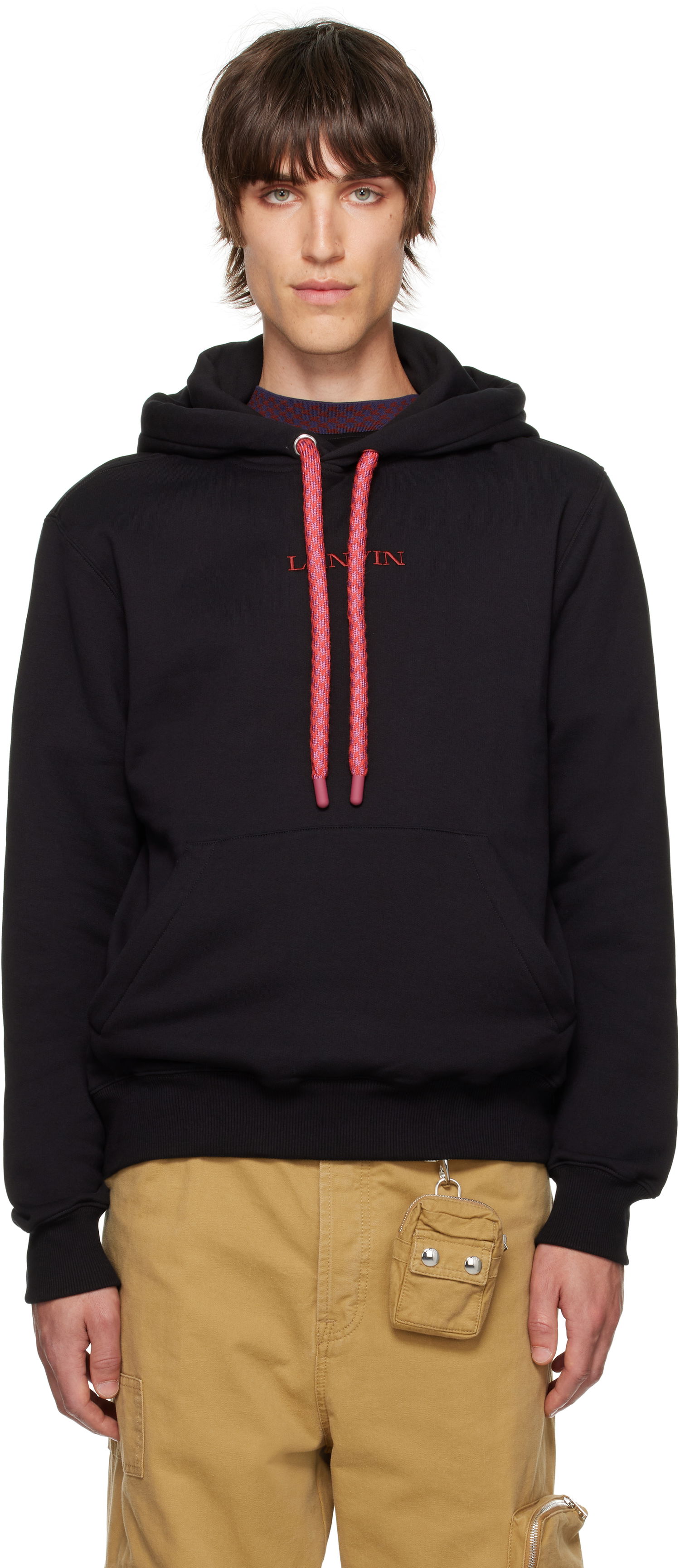 Mikina LANVIN Tubular Curb Hoodie Čierna | RM-HO0001-J155-H24, 0