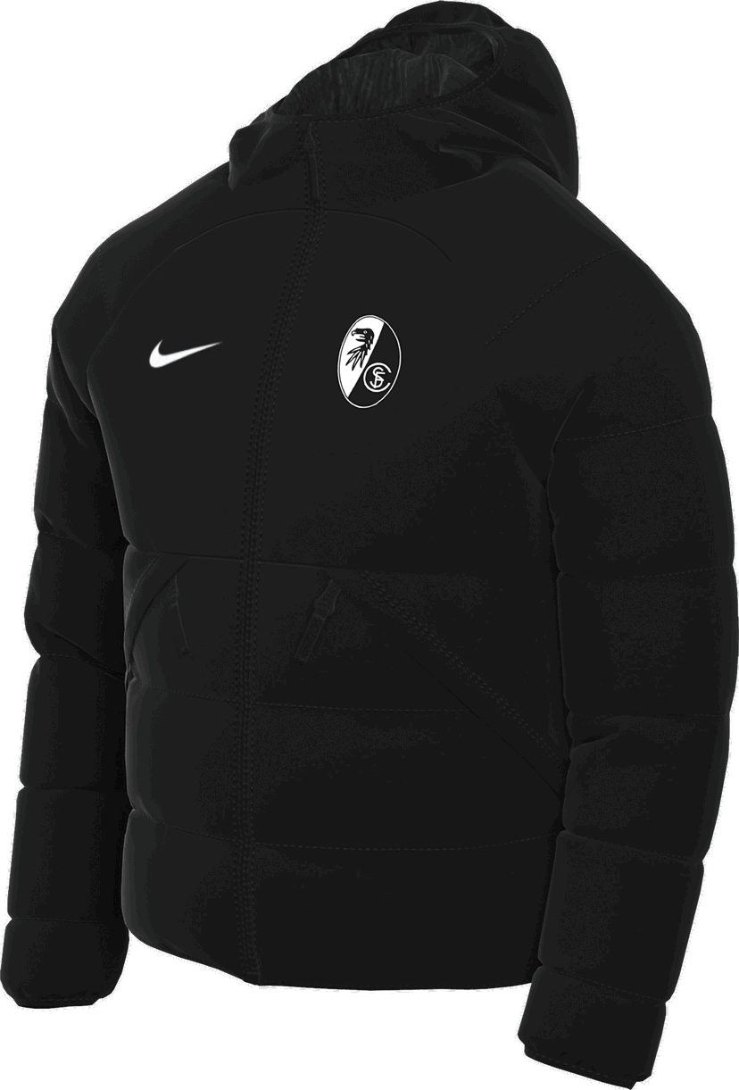 Prešívaná bunda Nike SC Freiburg Hooded Transition Puffer Jacket Čierna | scfdj6310-010