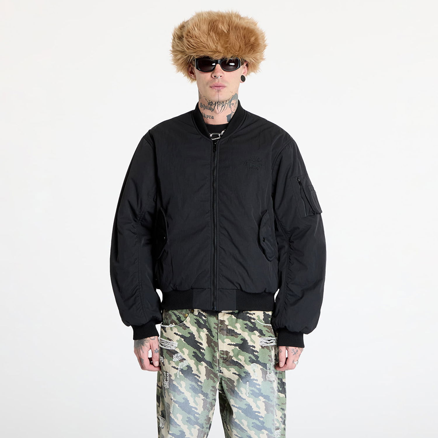 Bomber bunda Footshop PROSTO x Oversized Bomber Jacket Čierna | FTSHP_412, 0
