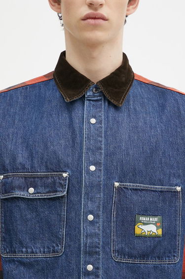 Košeľa Human Made Relaxed Fit Scout Shirt Modrá | HM28SH015, 3