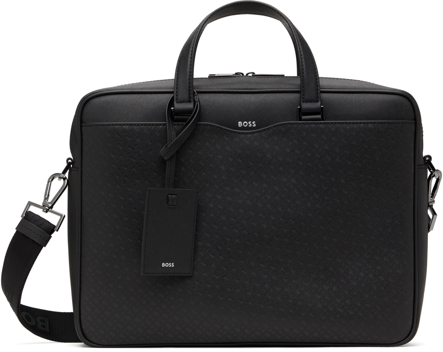 Cestovná taška BOSS Monogram Briefcase Čierna | 50542235, 0