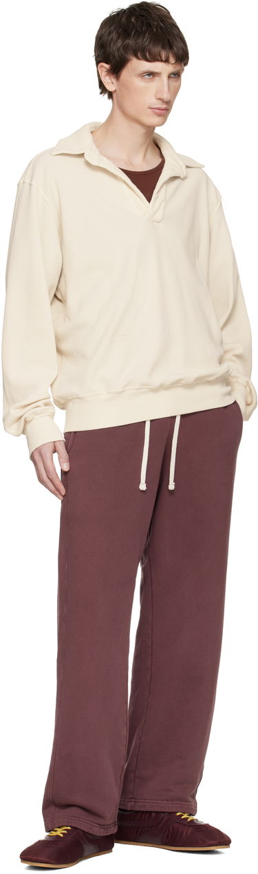 Polo tričko LES TIEN Waffle-Knit Banded Long-Sleeve Polo Béžová | TH-1156, 3