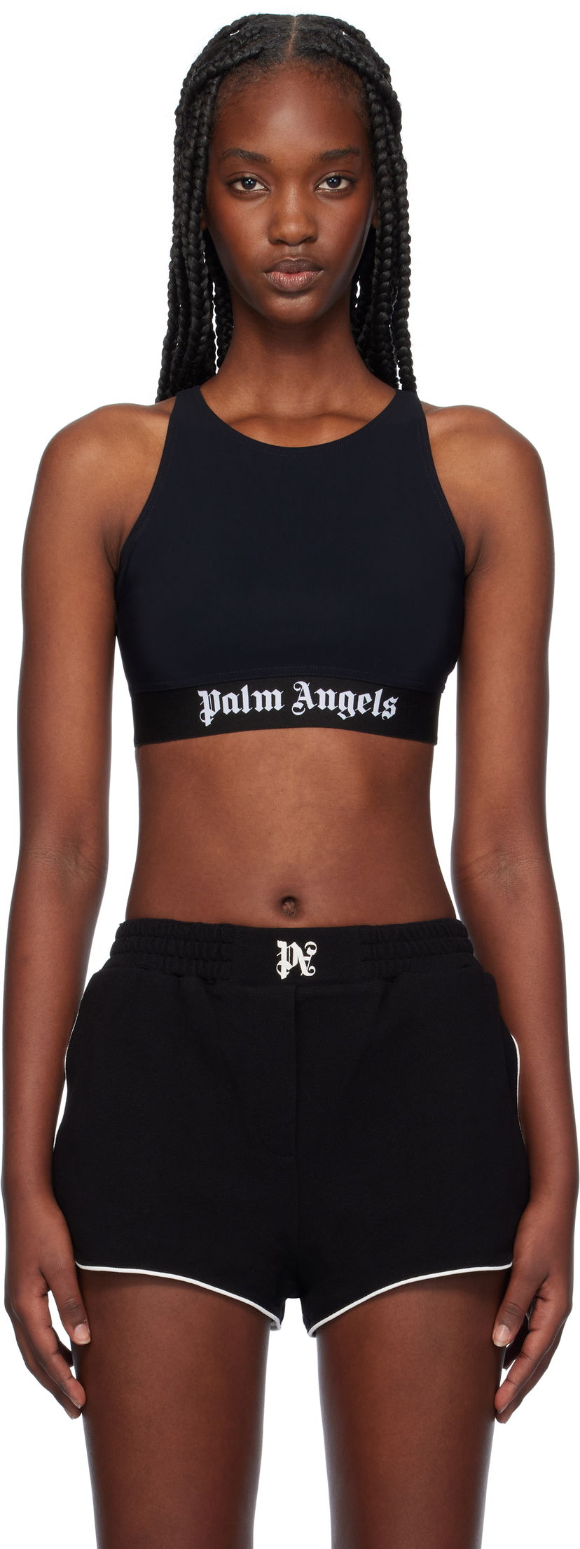 Tielko Palm Angels Classic Logo Sport Top Čierna | PWVO024C99FAB0011001